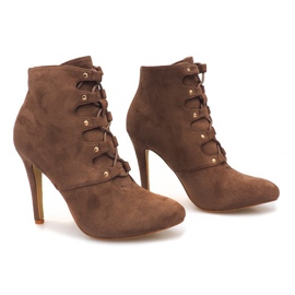 Bottines À Talons Hauts H253 Kaki multicolore vert 2