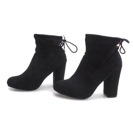 Bottines En Daim Sur Une Barre 99-240 Noir le noir 2