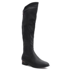 Bottes hautes élancées A7898-38 Noir 1