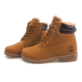 Bottes en bois isolées BED01 Camel brun 3