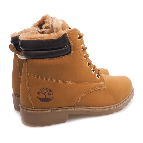 Bottes en bois isolées BED01 Camel brun 1
