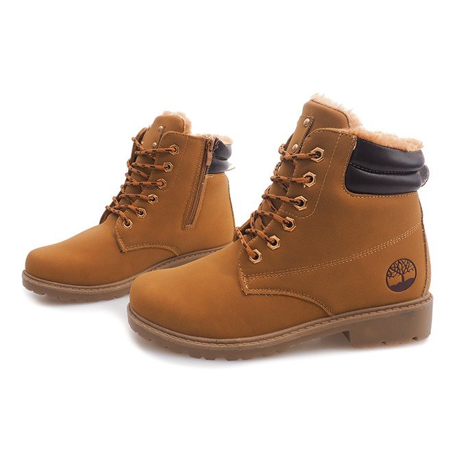 Bottes en bois isolées BED01 Camel brun 2