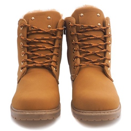 Bottes en bois isolées BED01 Camel brun 4