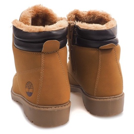 Bottes en bois isolées BED01 Camel brun 5