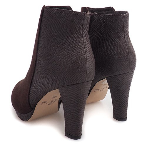 Bottes chaudes sur un talon 1163B-GA Marron brun 2