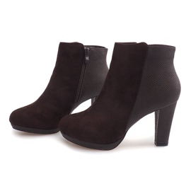 Bottes chaudes sur un talon 1163B-GA Marron brun 1