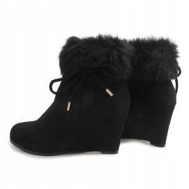 Bottes Noires Sur Compensée L6058 le noir 4
