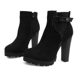 Bottes Chaudes Sur Un Poteau Noir ZH669 le noir 1