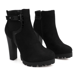Bottes Chaudes Sur Un Poteau Noir ZH669 le noir 2