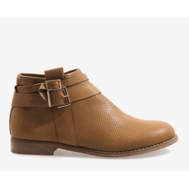 Boots ajourées à fermeture éclair H208 Beige 2
