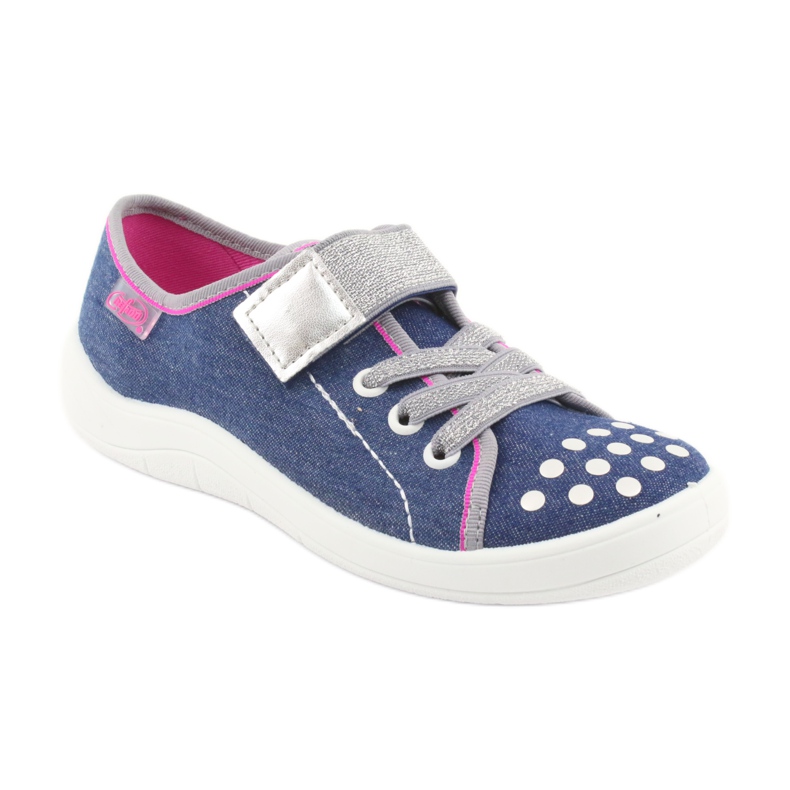 Befado chaussures pour enfants 251Y109 jeans bleu marin rose gris 1