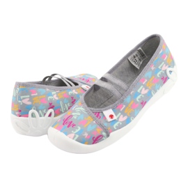 Chaussures pour enfants Befado 116Y261 bleu rose gris vert jaune 4