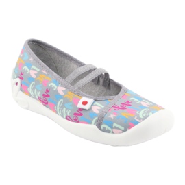Chaussures pour enfants Befado 116Y261 bleu rose gris vert jaune 1