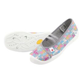 Chaussures pour enfants Befado 116Y261 bleu rose gris vert jaune 5