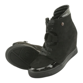 Sergio Leone Bottines Baskets Avec Un Nœud Avec Une Fermeture Éclair noir 5