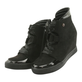 Sergio Leone Bottines Baskets Avec Un Nœud Avec Une Fermeture Éclair le noir 3