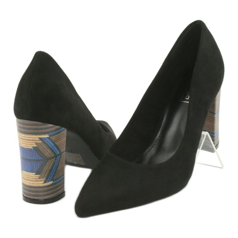 Escarpins en daim Filippo 1103 noir le noir 4