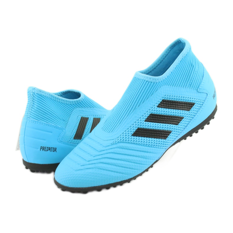 Chaussures de foot Adidas Predator 19.3 Ll Tf Jr EF9041 bleu 3