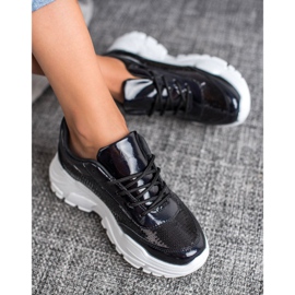 Marquiz Chaussures de sport à paillettes noir 2