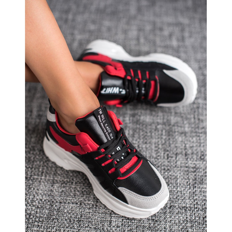 SHELOVET Chaussures de sport pour femmes noir multicolore 1
