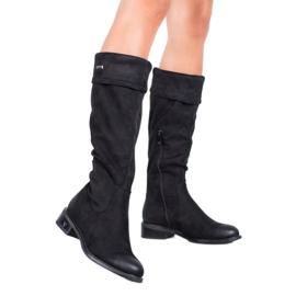 Bottines en daim VINCEZA le noir 2
