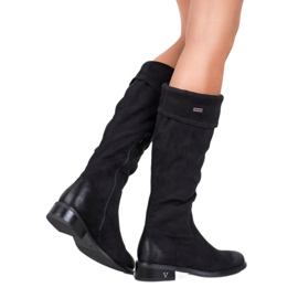 Bottines en daim VINCEZA le noir 3