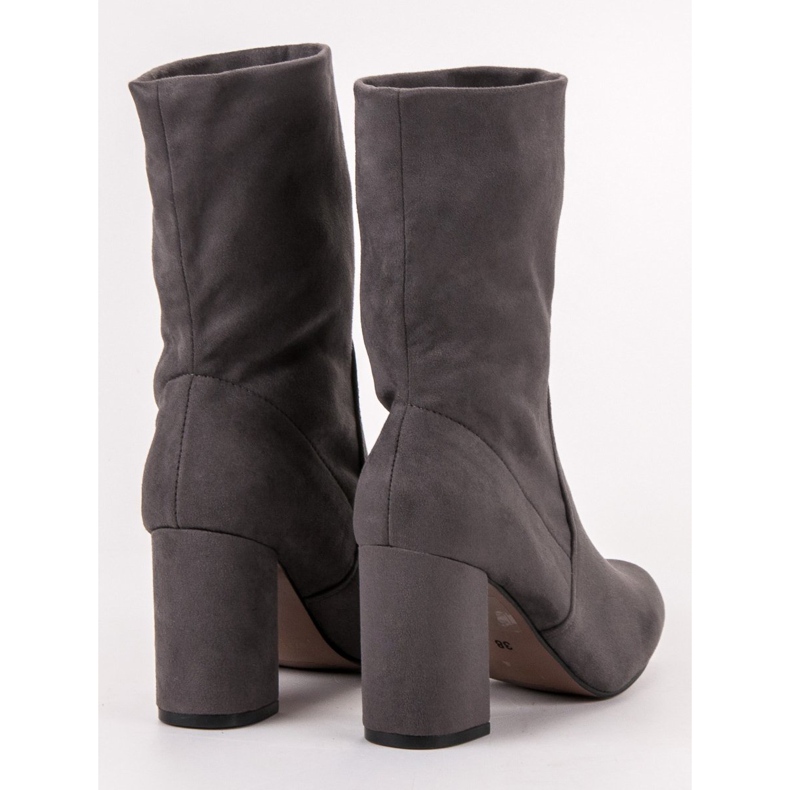 Super Mode Bottines à enfiler sur un poteau gris 1