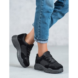 SHELOVET Chaussures de sport à lacets le noir 1