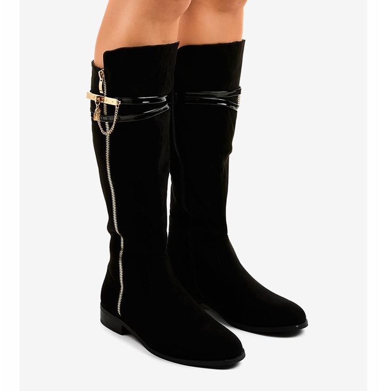 Bottes chaudes noires 7570-PG 1