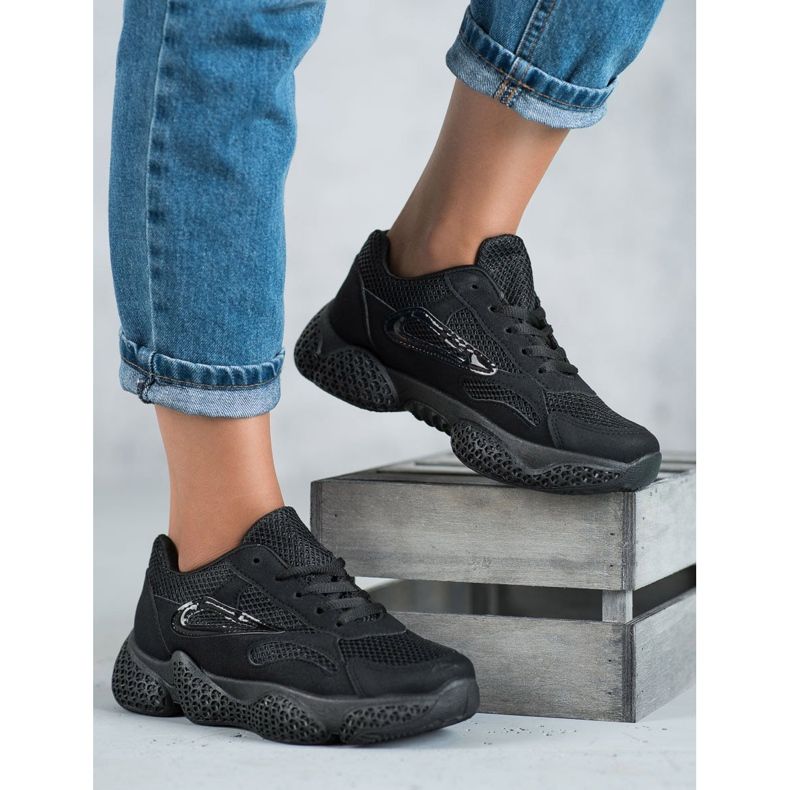 SHELOVET Chaussures de sport textiles le noir 1