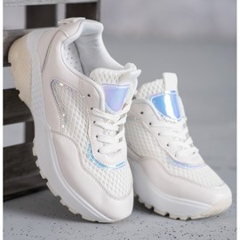 SHELOVET Chaussures de sport confortables blanche 1