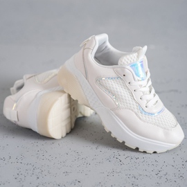 SHELOVET Chaussures de sport confortables blanche 2