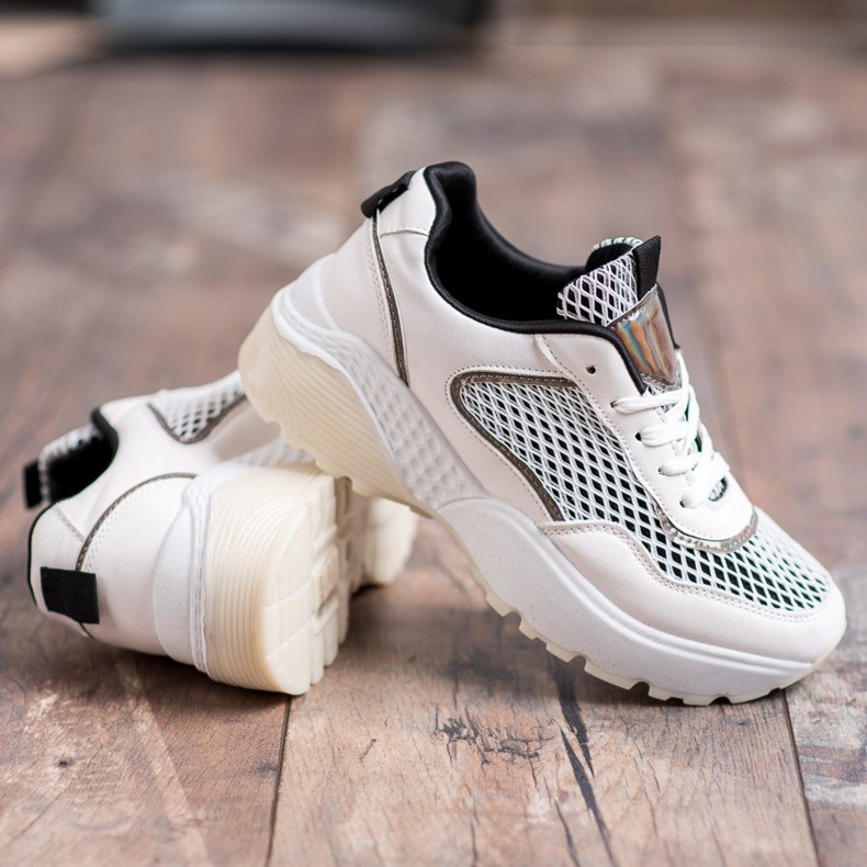 SHELOVET Chaussures de sport confortables blanche 1