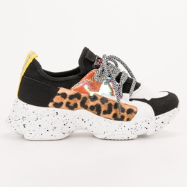 SHELOVET Chaussures de sport à imprimé léopard le noir multicolore 7
