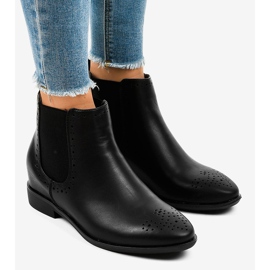 Bottes noires avec élastique A-187 1