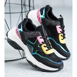 SHELOVET Chaussures de sport à la mode noir 1