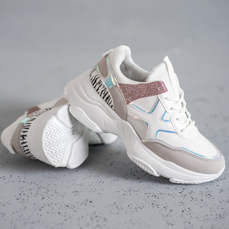 SHELOVET Chaussures de sport à la mode blanche 1