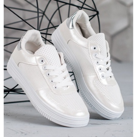 Jumex Chaussures de sport nouées blanc 1