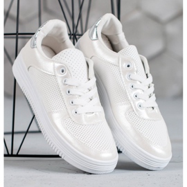 Jumex Chaussures de sport nouées blanche 2