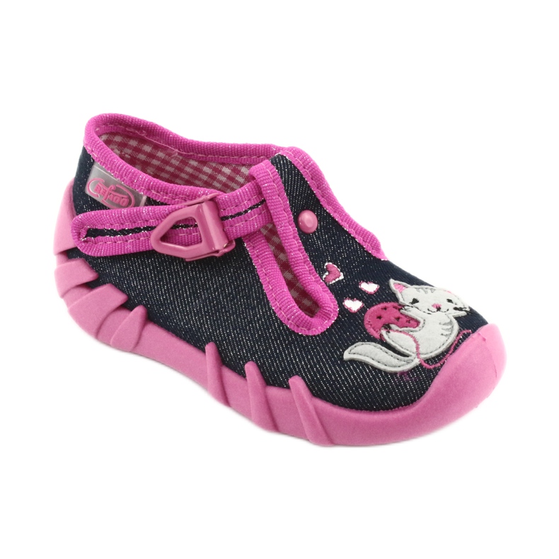 Chaussures enfant Befado 110P348 rose bleu marin 2