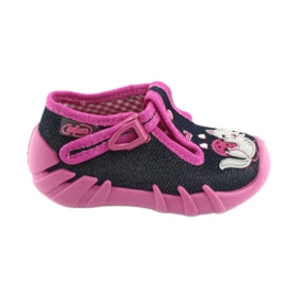 Chaussures enfant Befado 110P348 rose bleu marine 1