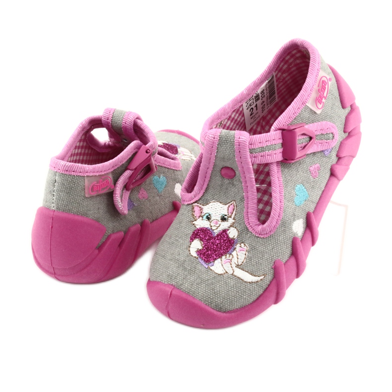 Chaussures pour enfants Befado 110P338 rose gris 3