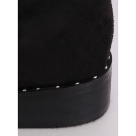 Bottines en daim noir QT04P Noir le noir 2
