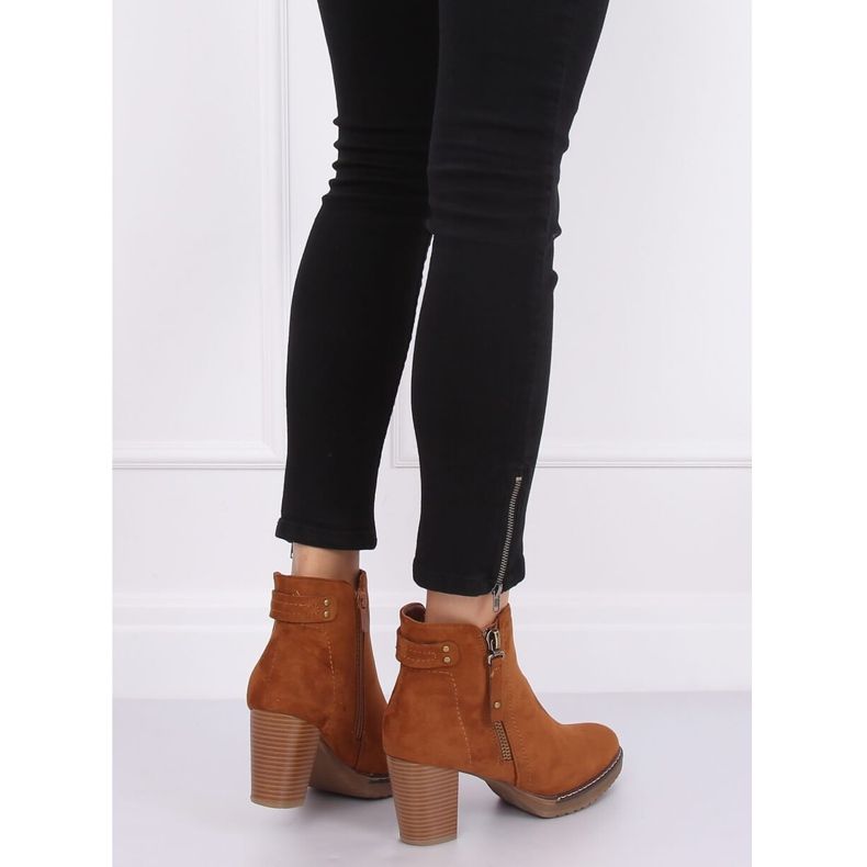 Camel 8B856 Bottines à talons en daim Camel brun 2