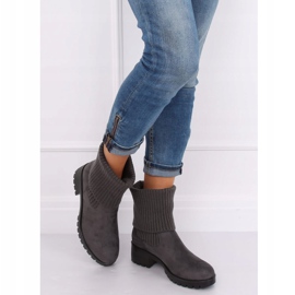 Gris Bottines femme à trépointe ZX2804 Gris 1 Gris Bottines femme à trépointe ZX2804 Gris 1