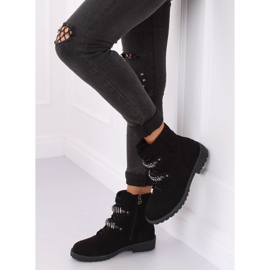 Bottines noires à lacets H8-118 Noir le noir 4