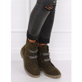 Bottines à lacets vertes H8-118 Vert 2