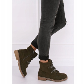 Bottines à lacets vertes H8-118 Vert 3