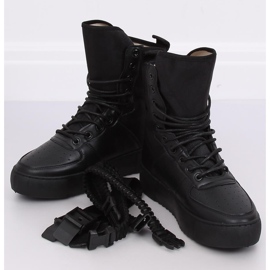 Noir Y-027 Chaussures de sport noires 1