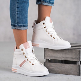 SHELOVET Baskets blanches femme 1